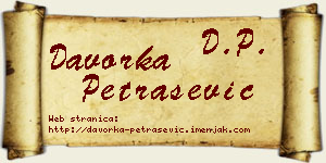 Davorka Petrašević vizit kartica